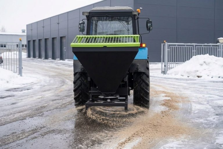 Пескоразбрасыватель GREENLINE на тракторе
